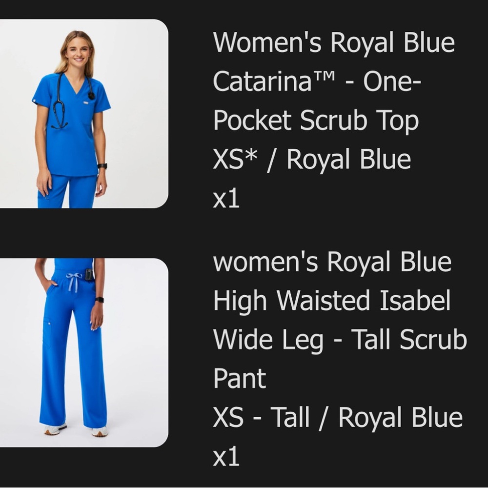 Figs Royal Blue set